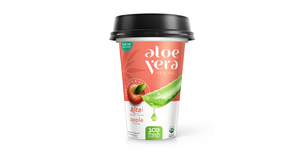 Aloe Vera With Apple Flavor 330ml PP Cup Rita Brand